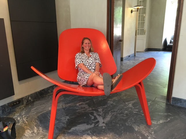 Ann in the Wegner Chair